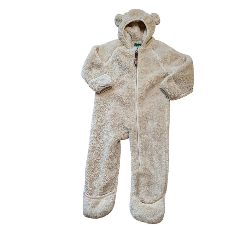 L.L. BEAN Baby Outerwear/coat/Bunting, 12-18 mos; Tan bear w/ ears!